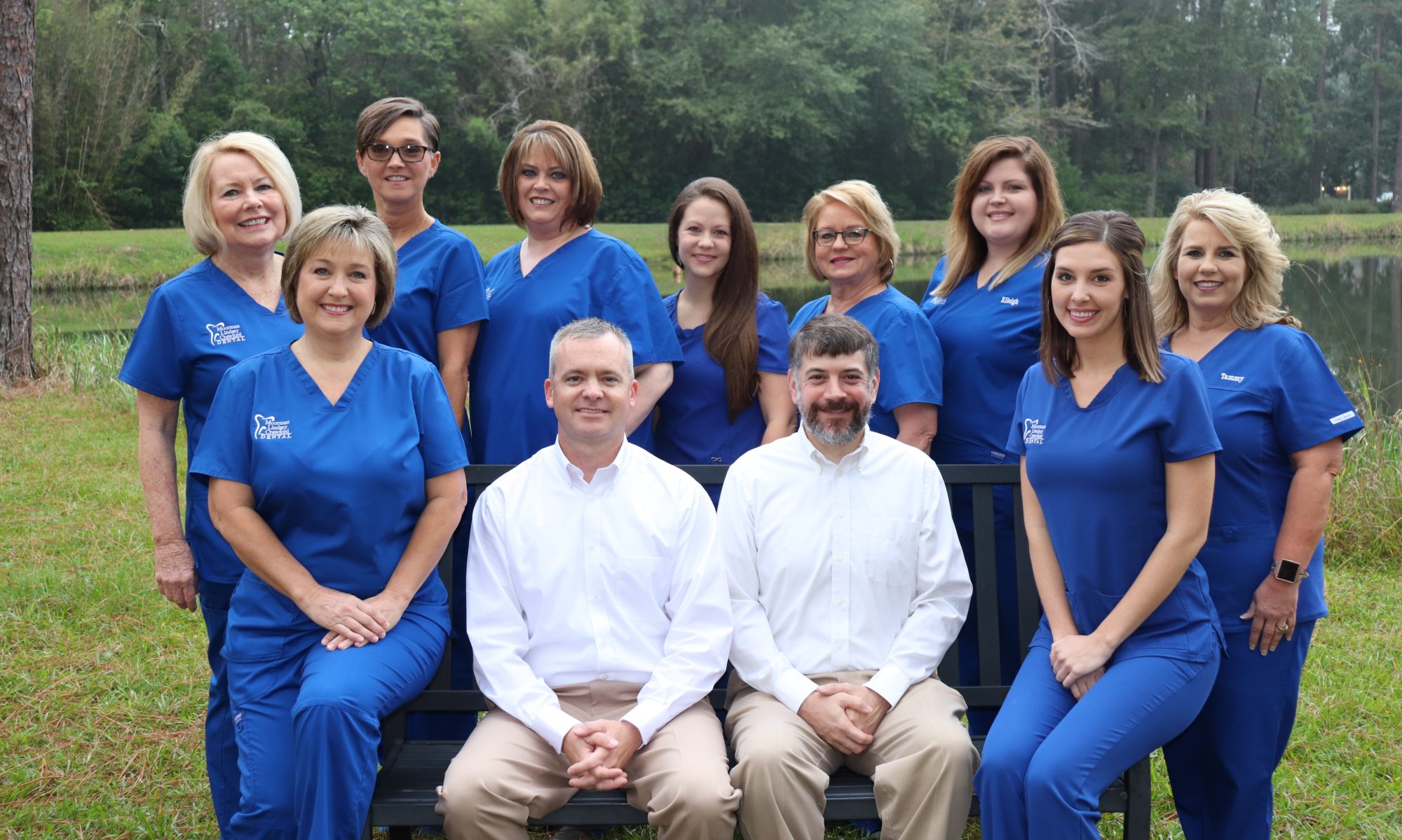 The team at Moorman, Lindsey and Crawford Dental gathered together in the Douglas, Georgia office